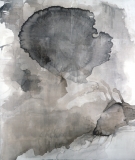 Surface Tension_ink/linen, 178x154cm/70x60in