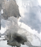 Surface Tension_ink/linen, 178x154cm/70x60in