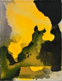 Staining_oil, ink/linen, 51x39cm/20x15.5in