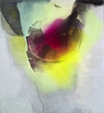 Staining_oil, ink/linen, 154x140cm/60x55in