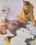 Staining_oil, ink/linen, 51x40cm/20x16in